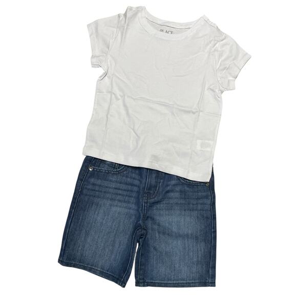 The Children's Place Denim Beck Wash Blue Jean Shorts size 7 - Picture 3 of 5